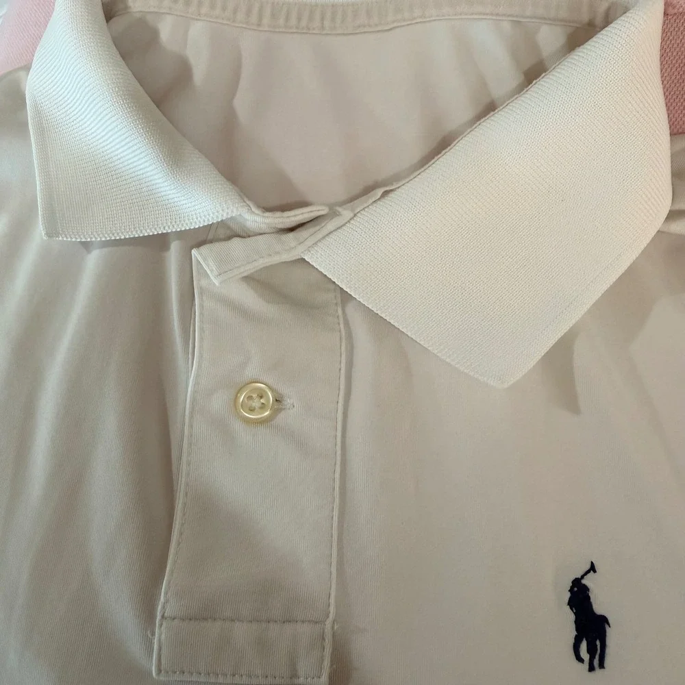 Polo Ralph Lauren Performance Polo Shirt Men S White Stretch Golf Classic Pony